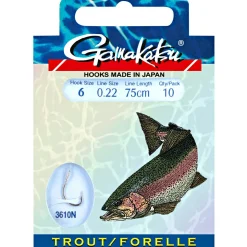 Gamakatsu Angelhaken|Forellenangeln-Zubehör<Haken Trout (75 cm)