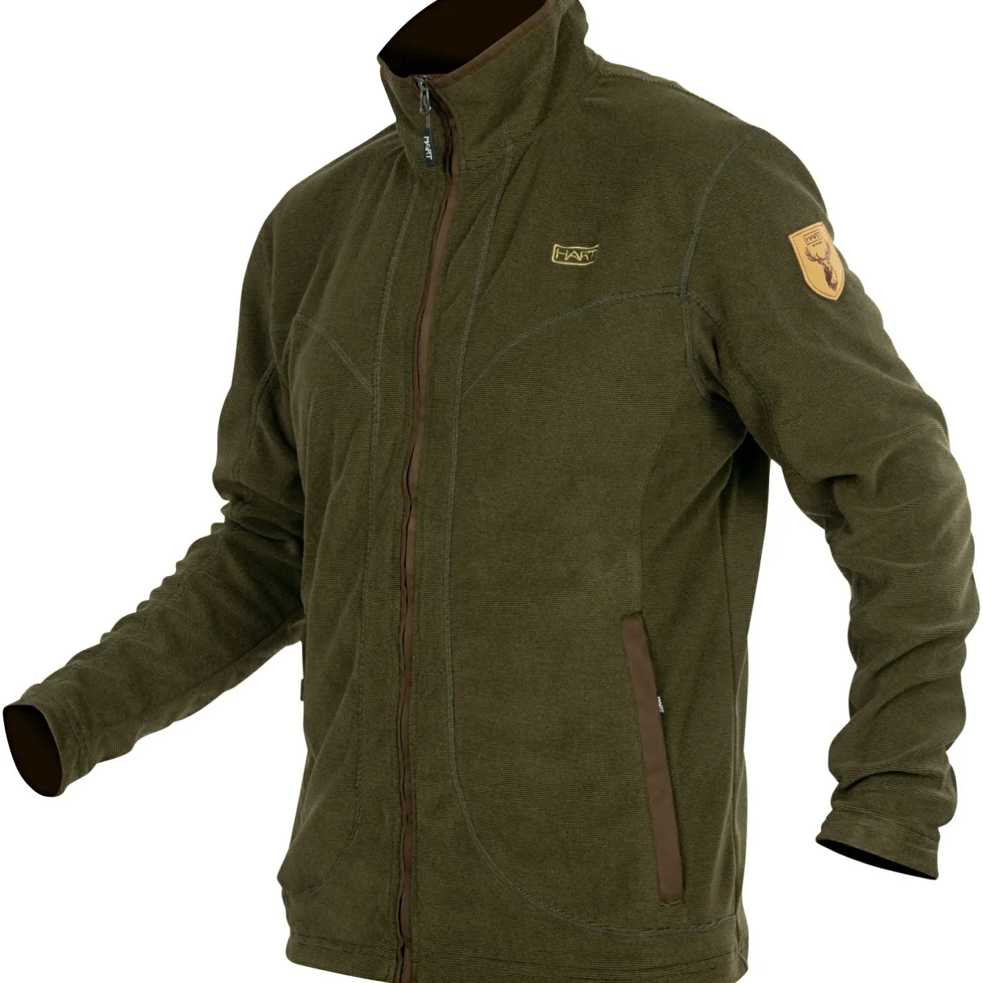 Hart Outdoor- & Angel-Jacken<Bauen-FZ Polar Fleecejacke Herren (Grün)
