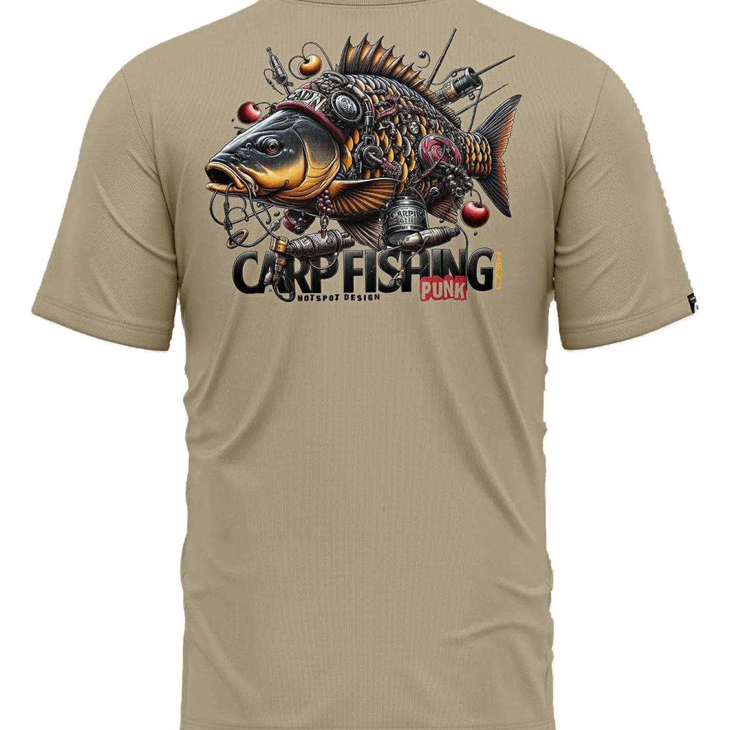 Hotspot Angelshirts & Angel-Oberteile<Carpfishing Punk T-Shirt Herren (Sand)