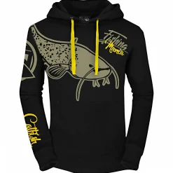 Hot Hotspot Fishing Mania CatFish Hoodie Herren (Black)