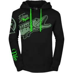 Hotspot Angelpullover & -Strickjacken<Fishing Mania Pike Hoodie Herren (Black)