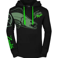 Clearance Hotspot Fishing Mania Zander Hoodie Herren (Black)