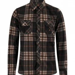 New il Lago Basic Fleecehemd Winterberg Herren (Anthrazit/Braun)