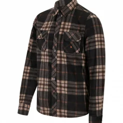 New il Lago Basic Fleecehemd Winterberg Herren (Anthrazit/Braun)
