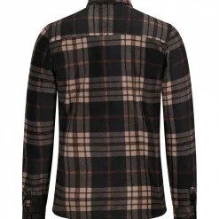 New il Lago Basic Fleecehemd Winterberg Herren (Anthrazit/Braun)