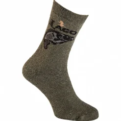 il Lago Basic Outdoor- & Angel-Socken<Socken "Karpfen" (Oliv)