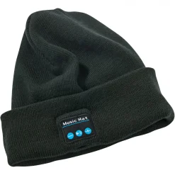 Clearance il Lago Prestige Beanie, m. Bluetooth Kopfhörer & LED-Lampe (Schwarz)