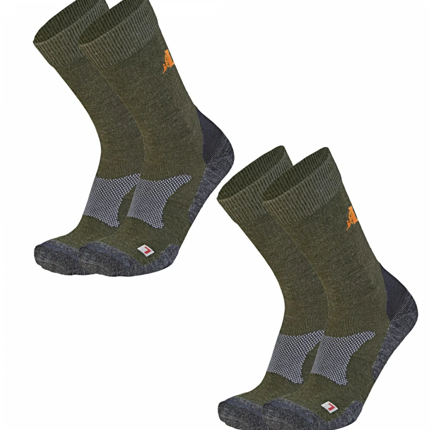 Clearance il Lago Prestige 2er-Set: Anti-Zeckensocken Unisex (Oliv)
