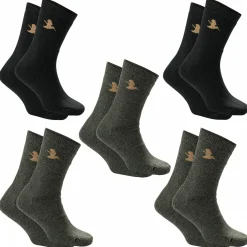 il Lago Prestige Outdoor- & Angel-Socken<5er-Set: Thermosocken Geo Pro Unisex (Oliv/Schwarz)