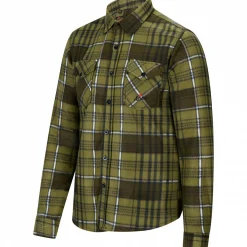 il Lago Prestige Outdoor- & Angelhemden<Fleece Holzfällerhemd Vall Herren (Oliv)