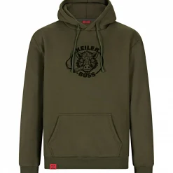 il Lago Prestige Angelpullover & -Strickjacken<Hoodie "Keiler Boss" Herren (Oliv)