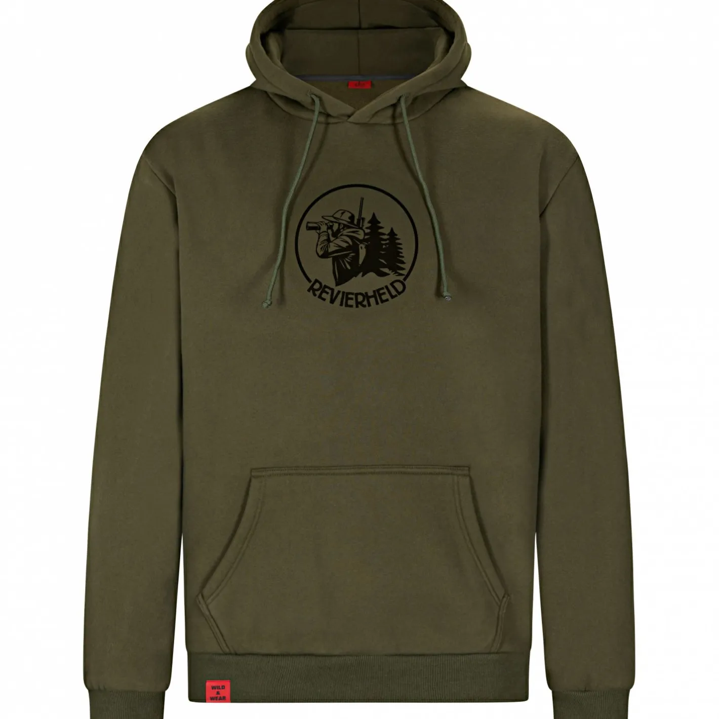 New il Lago Prestige Hoodie "Revierheld" Herren (Oliv)
