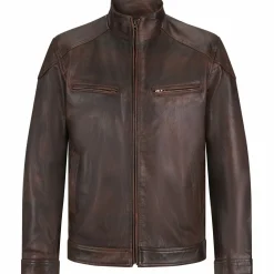 il Lago Prestige Outdoor- & Angel-Jacken<Lederjacke Boston Herren (Braun)