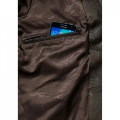 il Lago Prestige Outdoor- & Angel-Jacken<Lederjacke Boston Herren (Braun)