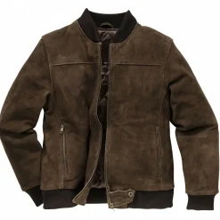 Online il Lago Prestige Lederjacke Houston Herren (Braun)