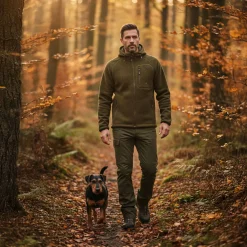 il Lago Prestige Outdoor- & Angel-Jacken<Lodenfleece-Jacke Geo Pro Membran Herren (Oliv)