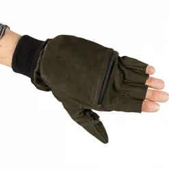 il Lago Prestige Outdoor- & Angel-Handschuhe<Nubukleder Handschuhe Unisex (Oliv/Schwarz)
