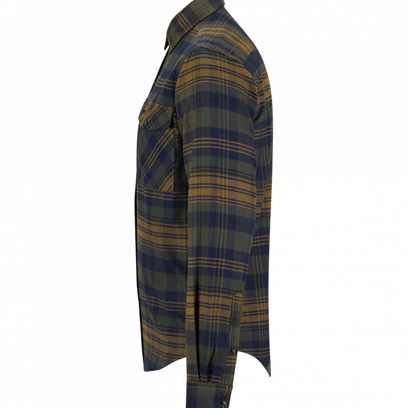 il Lago Prestige Outdoor- & Angelhemden<Outdoor Flanell-Hemd Torben Herren (Oliv/Blau)