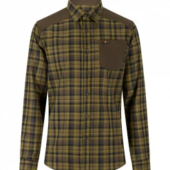 Outlet il Lago Prestige Outdoorhemd Finn Herren (Oliv/Schwarz)