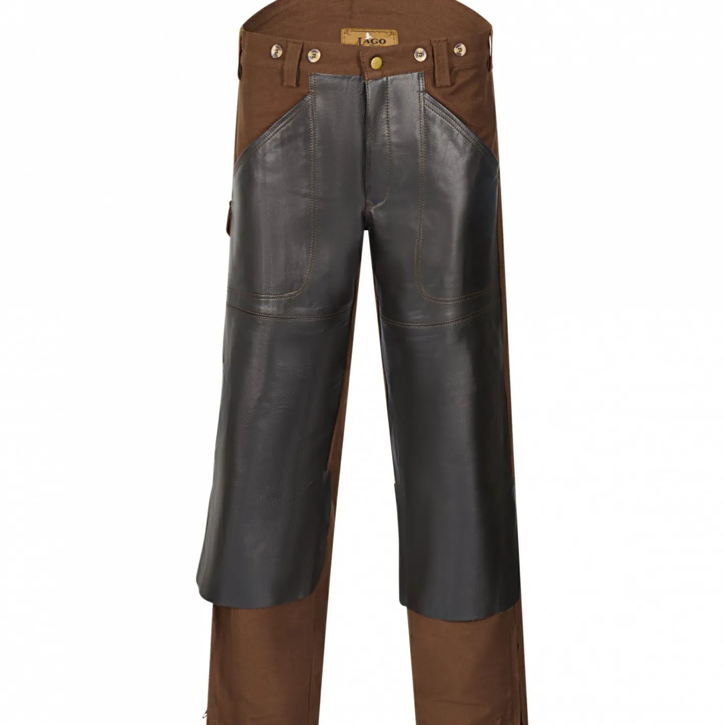 il Lago Prestige Outdoor- & Angel-Lederhosen<Schwedenhose Lund Herren (Braun/Schwarz)