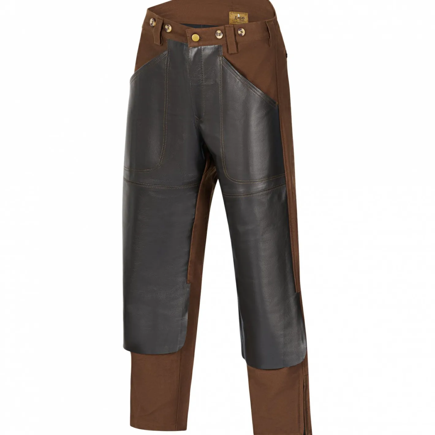 il Lago Prestige Outdoor- & Angel-Lederhosen<Schwedenhose Lund Herren (Braun/Schwarz)