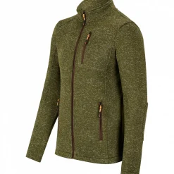 il Lago Prestige Winter- & Thermojacken<Strickfleece-Jacke Dagon Herren (Oliv Meliert)