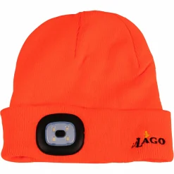 il Lago Prestige Anglerhüte & Anglermützen<Strickmütze Hunter Unisex, m. LED-Lampe (Orange)