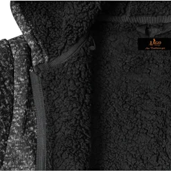 Discount il Lago Prestige Teddy Strickfleece-Jacke Spirit Herren (Schwarz Meliert)