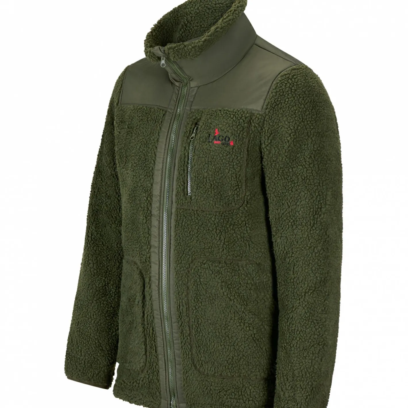 Clearance il Lago Red Level Faserpelzjacke York Herren, beheizbar (Oliv)