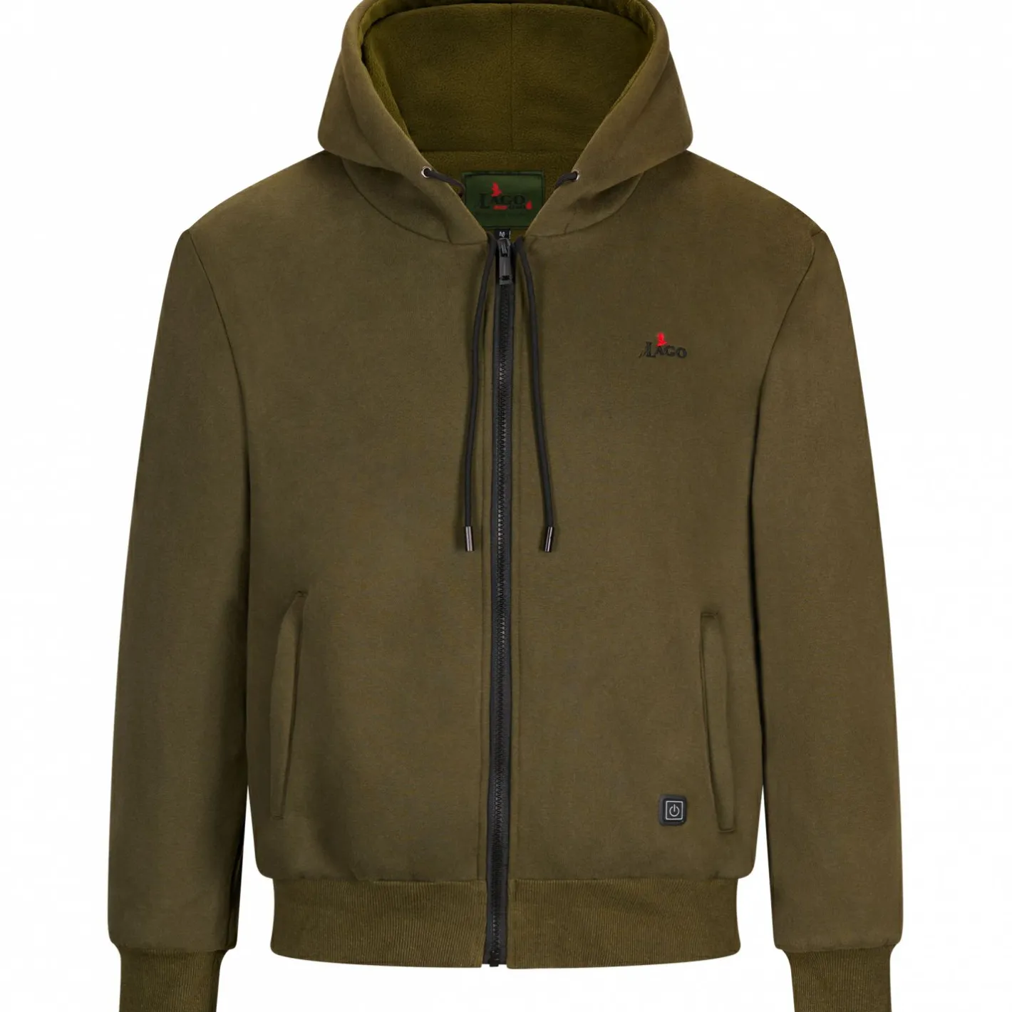 il Lago Red Level Beheizbare Bekleidung|Angelpullover & -Strickjacken<Sweatjacke Feuerland Herren, beheizbar (Oliv)