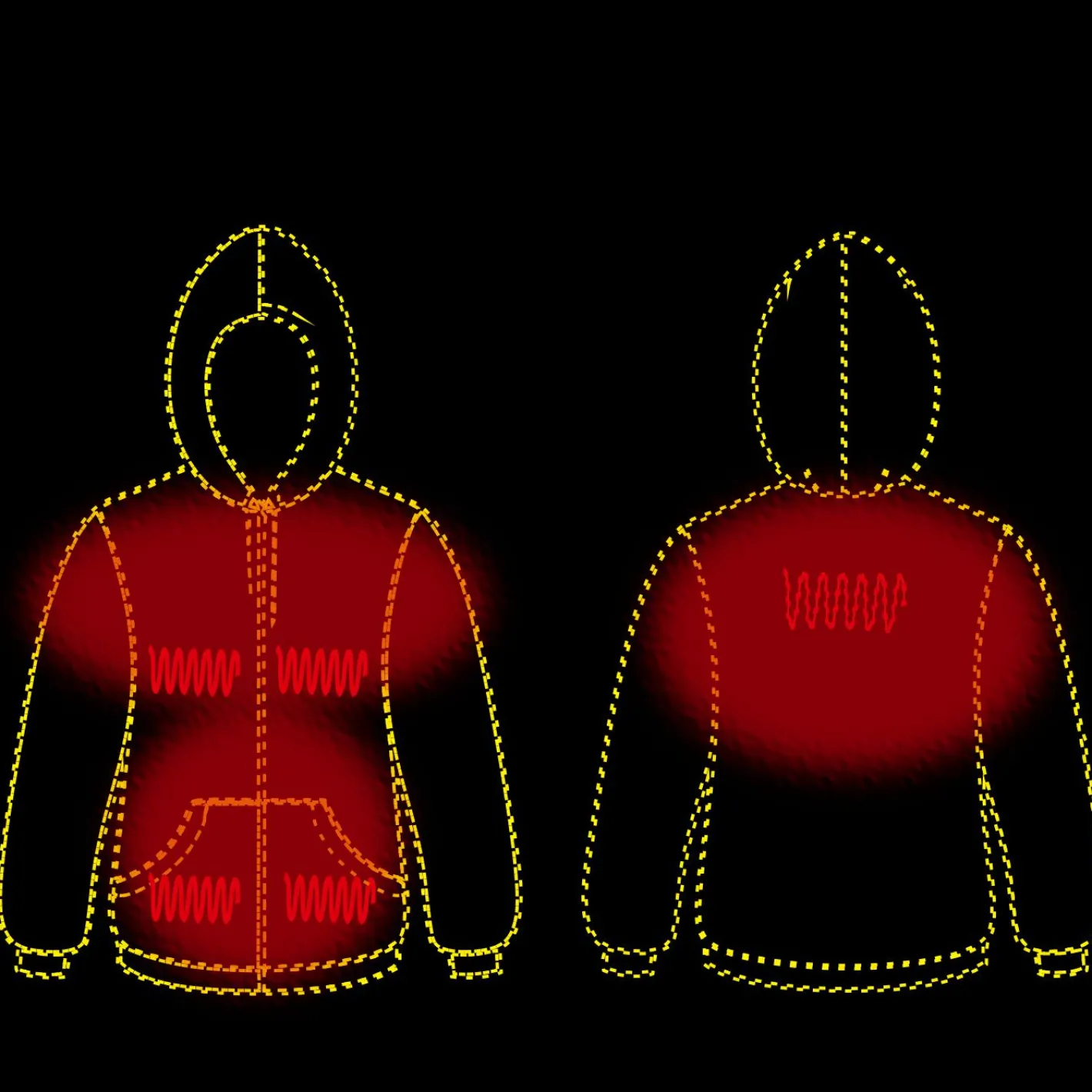il Lago Red Level Beheizbare Bekleidung|Angelpullover & -Strickjacken<Sweatjacke Feuerland Herren, beheizbar (Oliv)