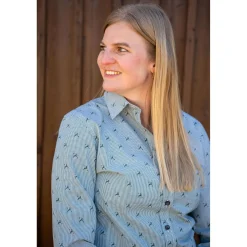 il Lago Sie Damen Angelshirts & -Oberteile<Bluse Hirschlein Damen (Oliv)