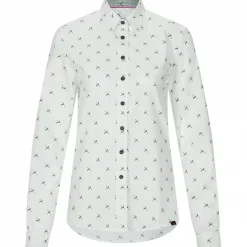 il Lago Sie Damen Angelshirts & -Oberteile<Bluse Hirschlein Damen (Weiß)