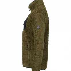 Hot il Lago Sie Faserpelzjacke Alva Damen (Oliv/Schwarz)