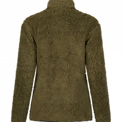 Hot il Lago Sie Faserpelzjacke Alva Damen (Oliv/Schwarz)
