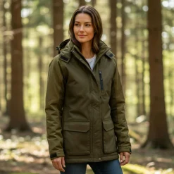 Outlet il Lago Sie Funktionsjacke Huntress Damen (Dunkeloliv/Braun)