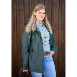 il Lago Sie Damen Angeljacken & -Westen<Regenjacke Hirschlein Damen (Oliv)