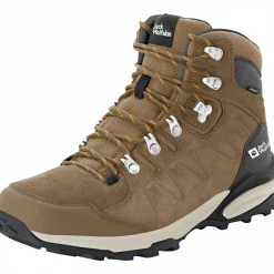Jack Wolfskin Damen Angelschuhe|Damen Angelschuhe<Refugio Texapore Mid W Damen (Brown/Apricot)