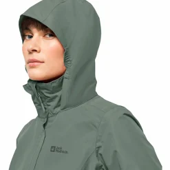 Jack Wolfskin Damen Angeljacken & -Westen<Stormy Point 2L Jkt W Damen (Hedge Green)