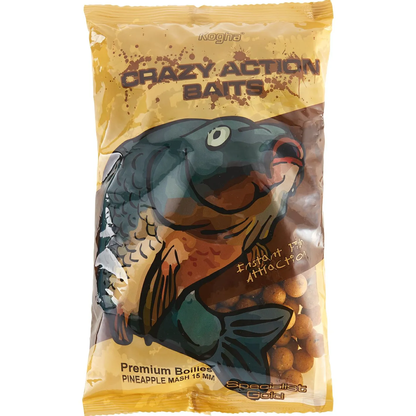 New Kogha Boilies Crazy Action Baits Specialist Gold (Pineapple)