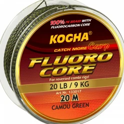 Kogha Carp Karpfenangeln-Zubehör|Karpfenschnüre<Angelschnur Carp Fluoro Core (camou grün)