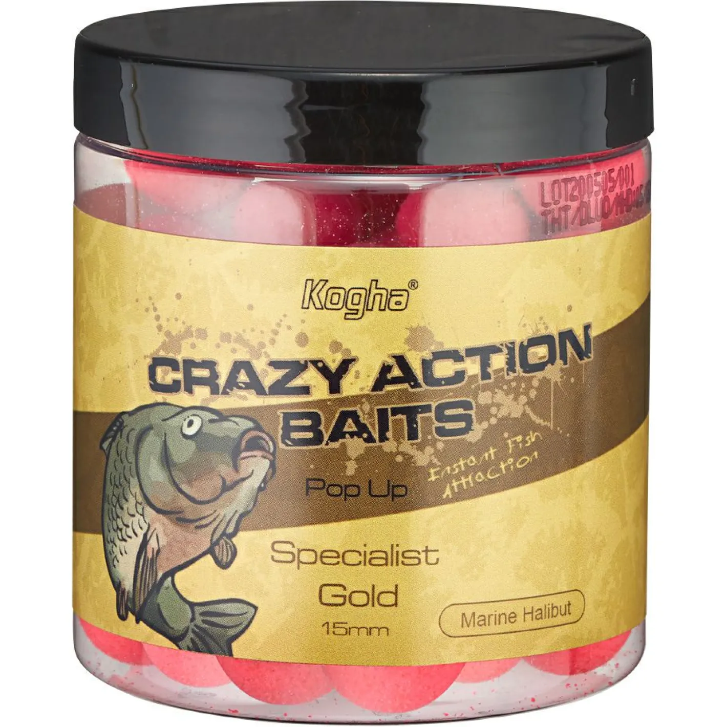 Clearance Kogha Pop Up Boilies Crazy Action Baits Specialist Gold (Marine Halibut)