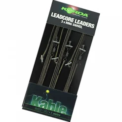 Online Korda Ring Swivel Leadcore Leader (weed/silt/grün)