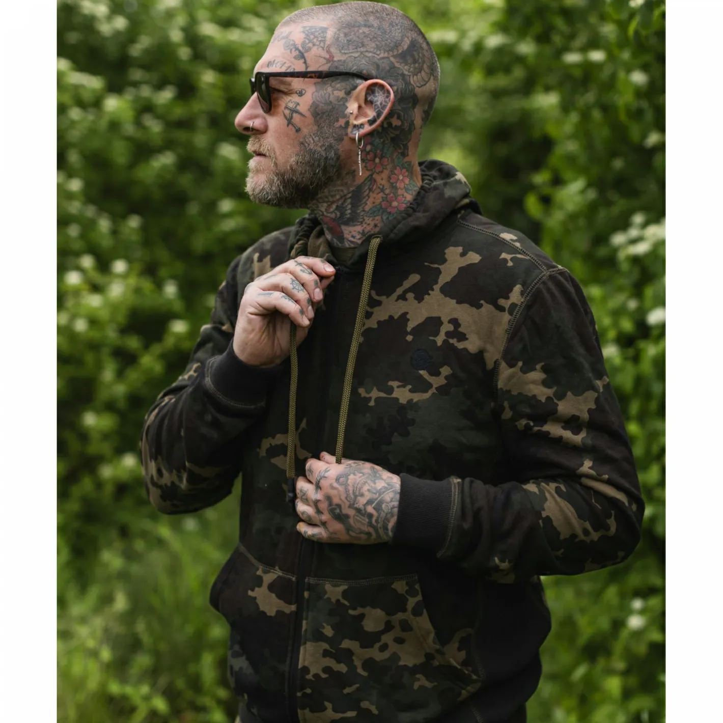Korda Angelpullover & -Strickjacken<Zip Hoodie Dark Kamo
