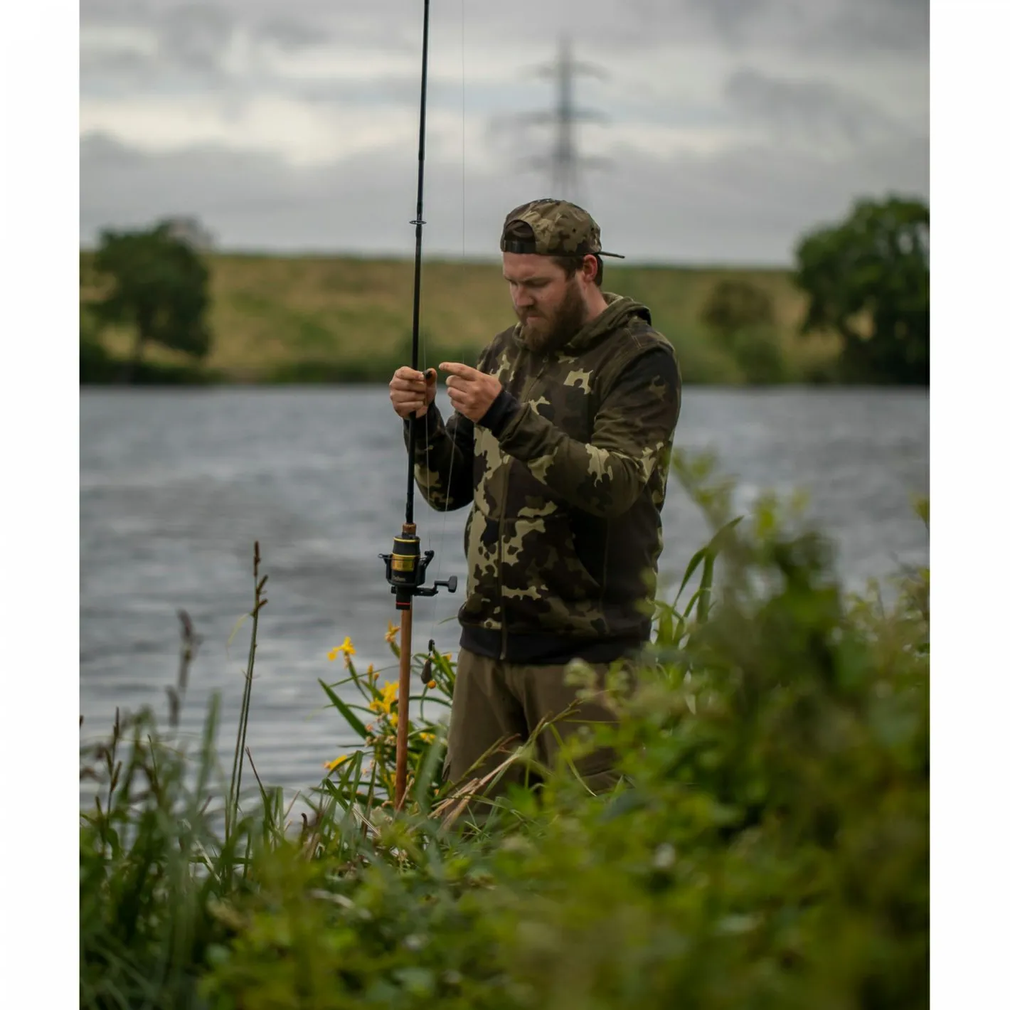 Korda Angelpullover & -Strickjacken<Zip Hoodie Dark Kamo