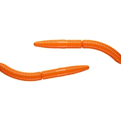 Libra Lures Gummiköder ·Gummimaden & Gummiwürmer|Raubfischangeln Kunstköder<Fatty D´Worm (Hot Orange)