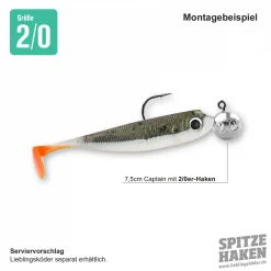 Lieblingsku00f6der Jigköpfe & Köder-Rasseln|Raubfischangeln Kunstköder<Lieblingsköder Angelhaken Spitze (2/0)