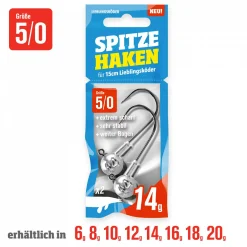 Lieblingsku00f6der Lieblingsköder Angelhaken Spitze (5/0)
