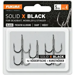 Lieblingsku00f6der Angelhaken|Raubfischangeln-Zubehör<Lieblingsköder Fukura Solid X Drillinge (black)