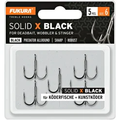 Lieblingsku00f6der Angelhaken|Raubfischangeln-Zubehör<Lieblingsköder Fukura Solid X Drillinge (black)